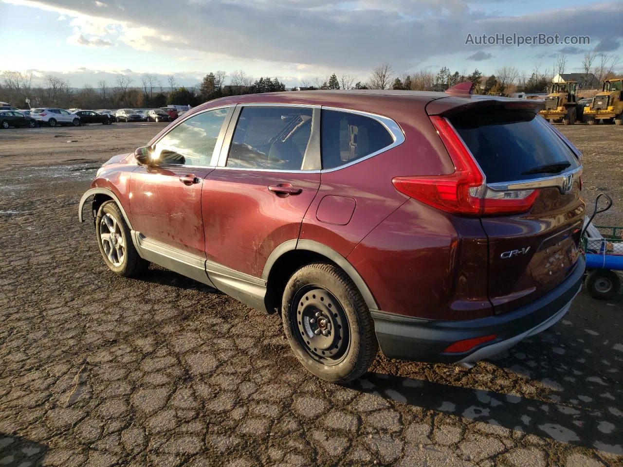 2017 Honda Cr-v Exl Burgundy vin: 2HKRW2H8XHH672223