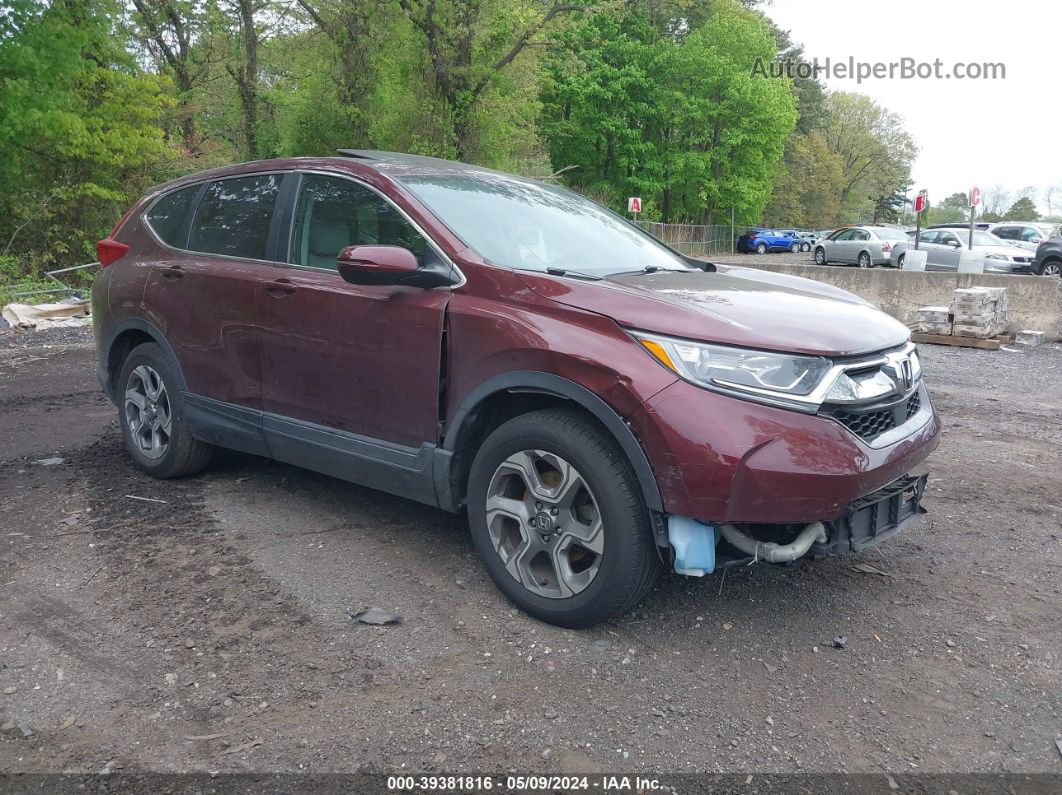 2019 Honda Cr-v Ex-l Red vin: 2HKRW2H8XKH669099