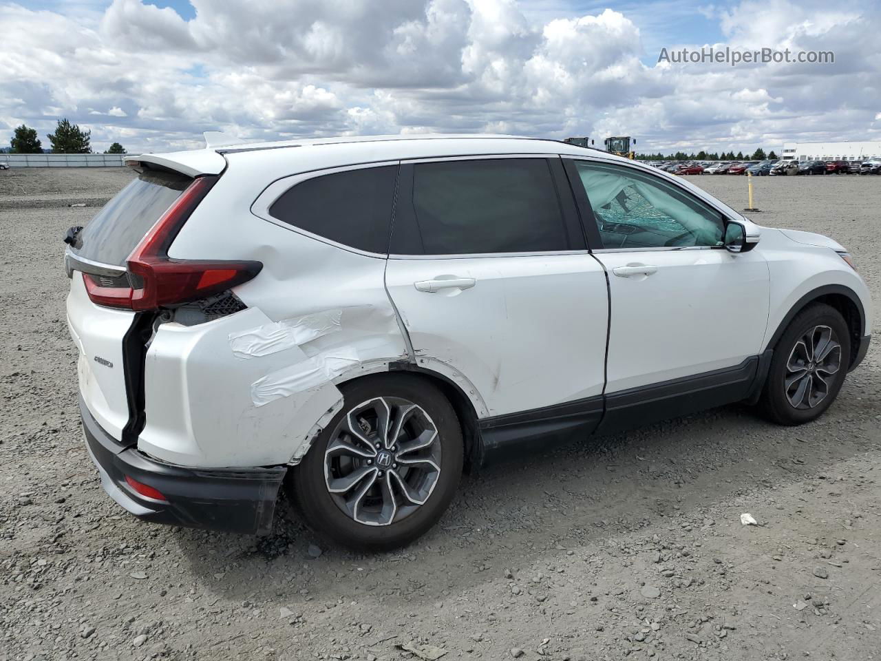 2020 Honda Cr-v Exl White vin: 2HKRW2H8XLH690228