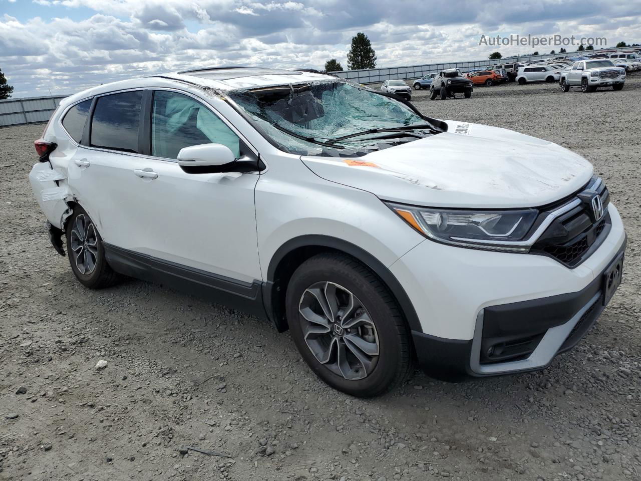 2020 Honda Cr-v Exl White vin: 2HKRW2H8XLH690228