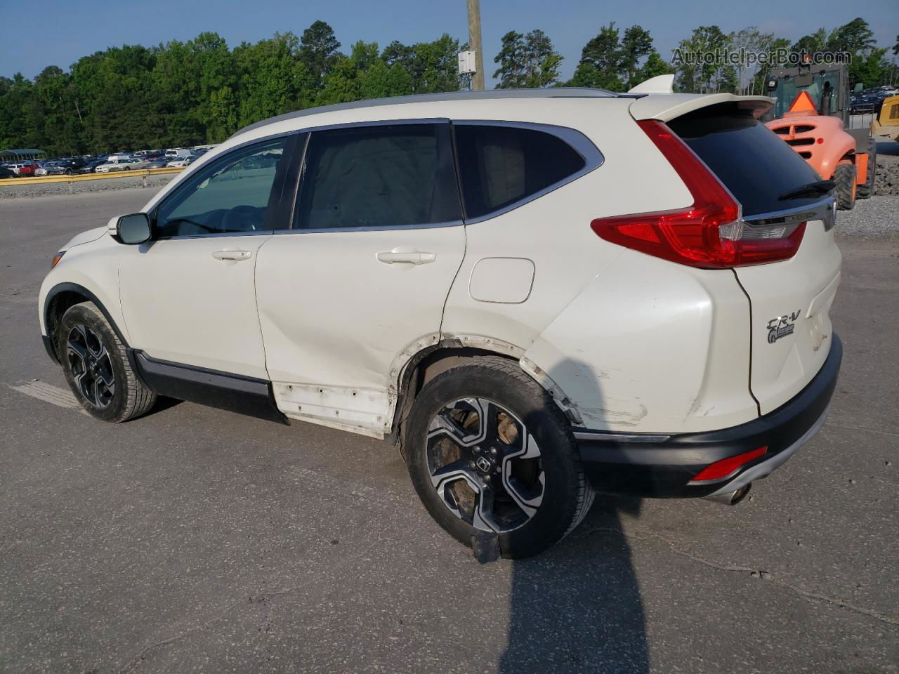 2017 Honda Cr-v Touring White vin: 2HKRW2H90HH642673