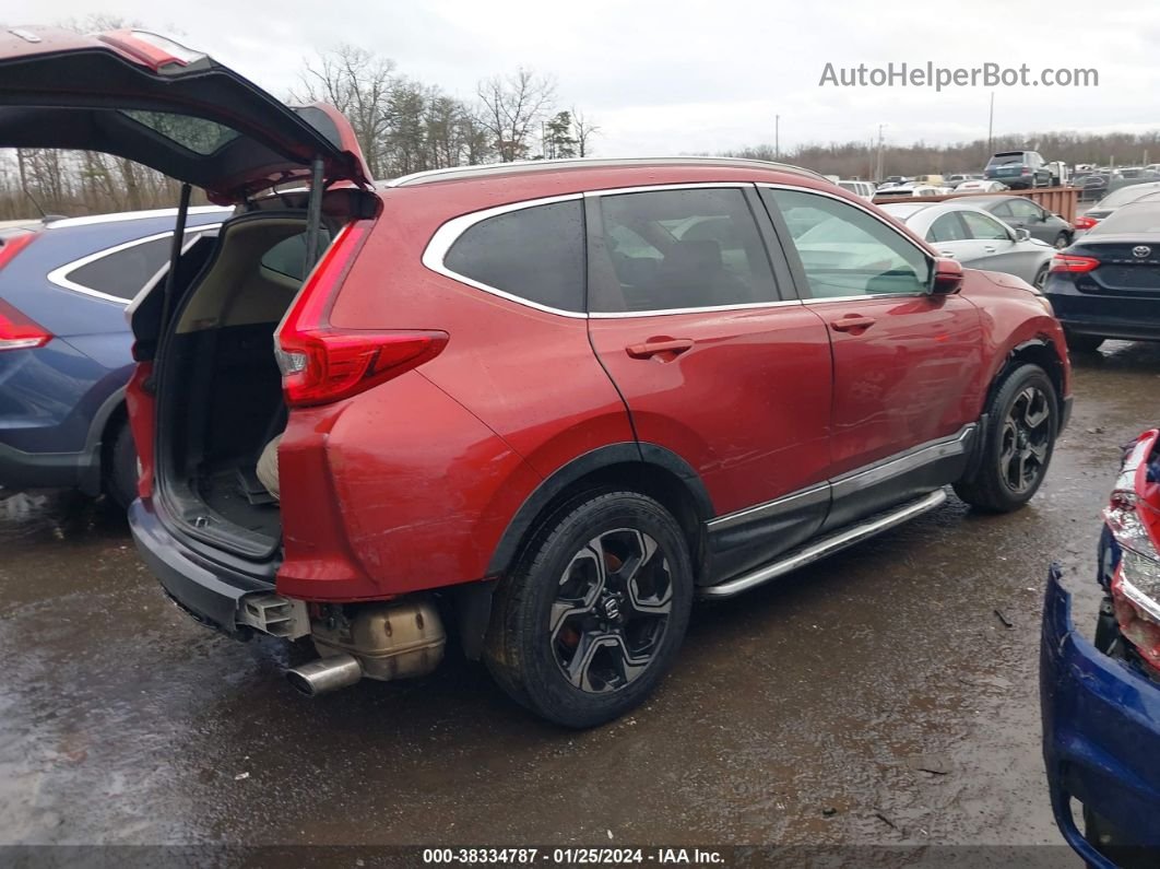 2018 Honda Cr-v Touring Red vin: 2HKRW2H90JH609243