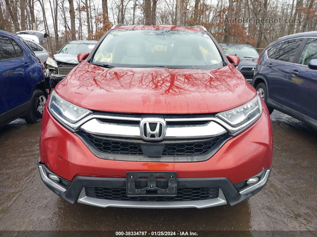 2018 Honda Cr-v Touring Red vin: 2HKRW2H90JH609243