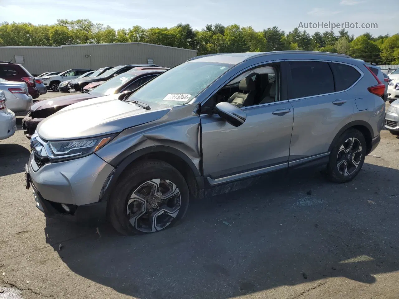 2019 Honda Cr-v Touring Silver vin: 2HKRW2H90KH640669