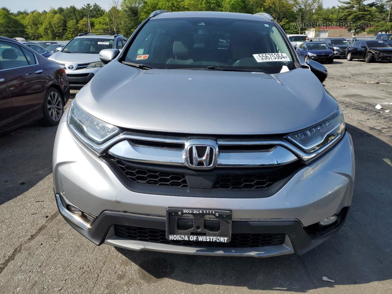 2019 Honda Cr-v Touring Silver vin: 2HKRW2H90KH640669