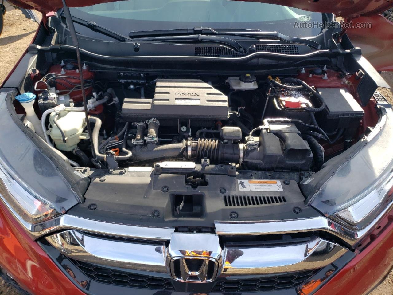 2019 Honda Cr-v Touring Red vin: 2HKRW2H91KH642253