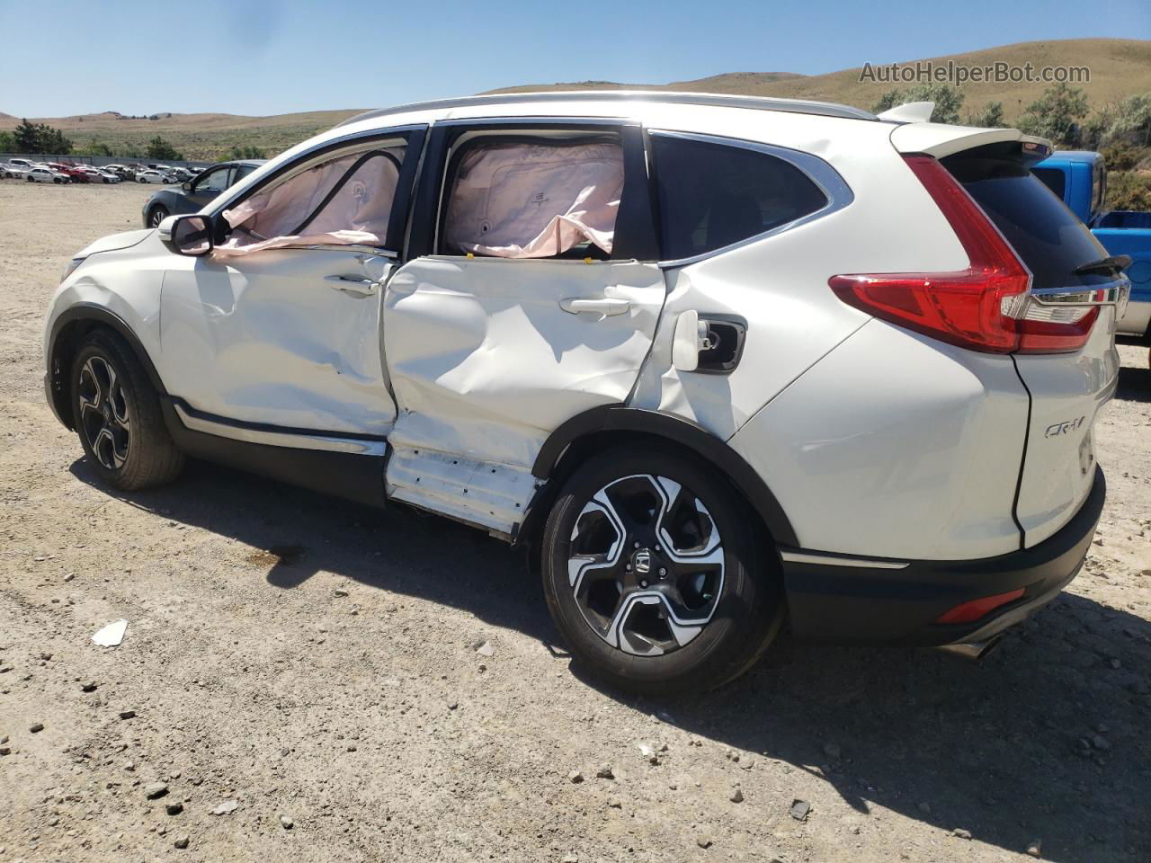 2017 Honda Cr-v Touring White vin: 2HKRW2H92HH629438