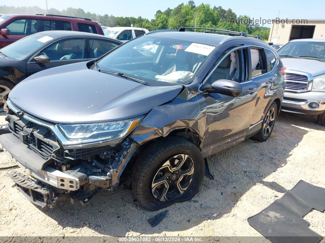 2017 Honda Cr-v Touring Gray vin: 2HKRW2H92HH685007