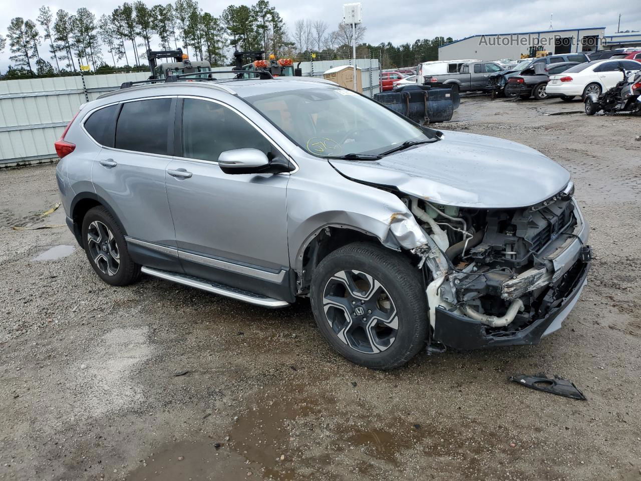 2018 Honda Cr-v Touring Gray vin: 2HKRW2H92JH631275