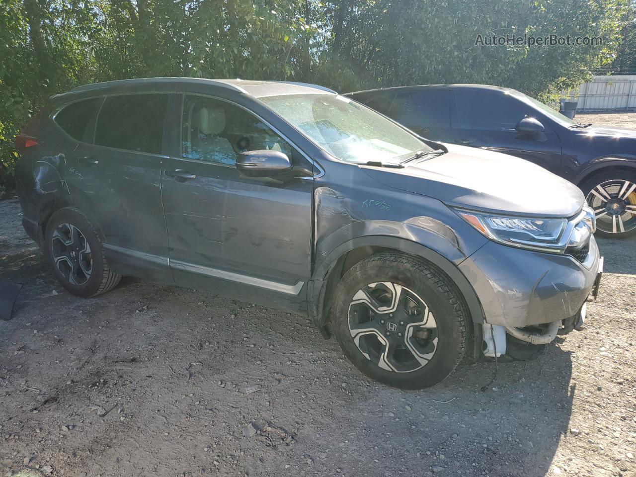 2018 Honda Cr-v Touring Gray vin: 2HKRW2H92JH632880