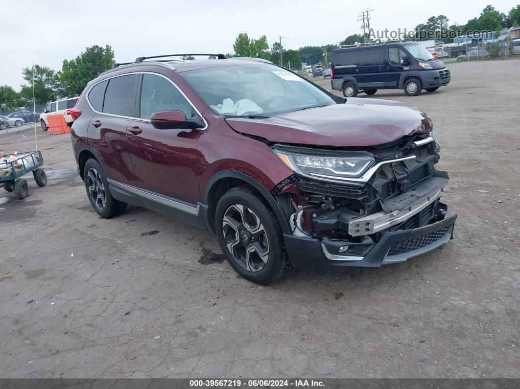 2017 Honda Cr-v Touring Burgundy vin: 2HKRW2H95HH614836