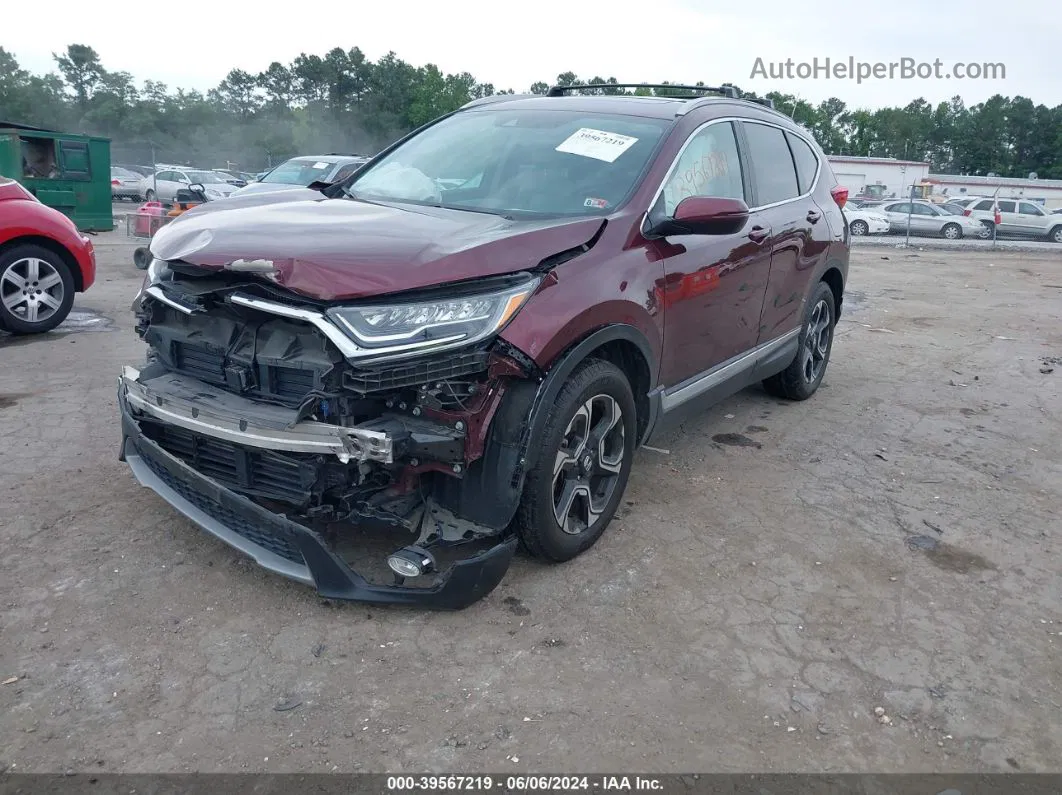 2017 Honda Cr-v Touring Burgundy vin: 2HKRW2H95HH614836