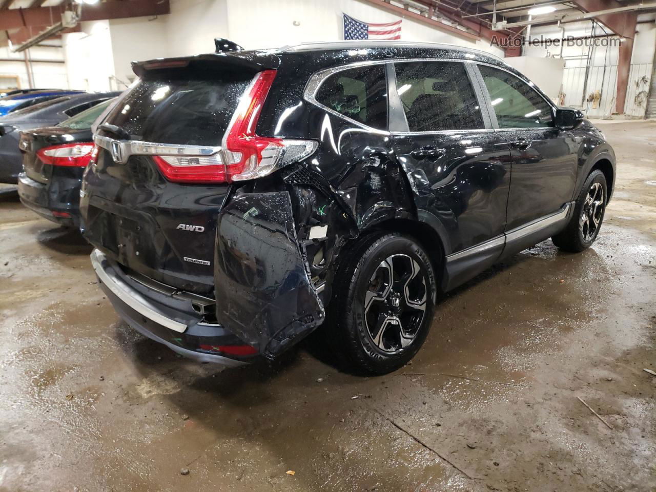 2017 Honda Cr-v Touring Black vin: 2HKRW2H96HH610388