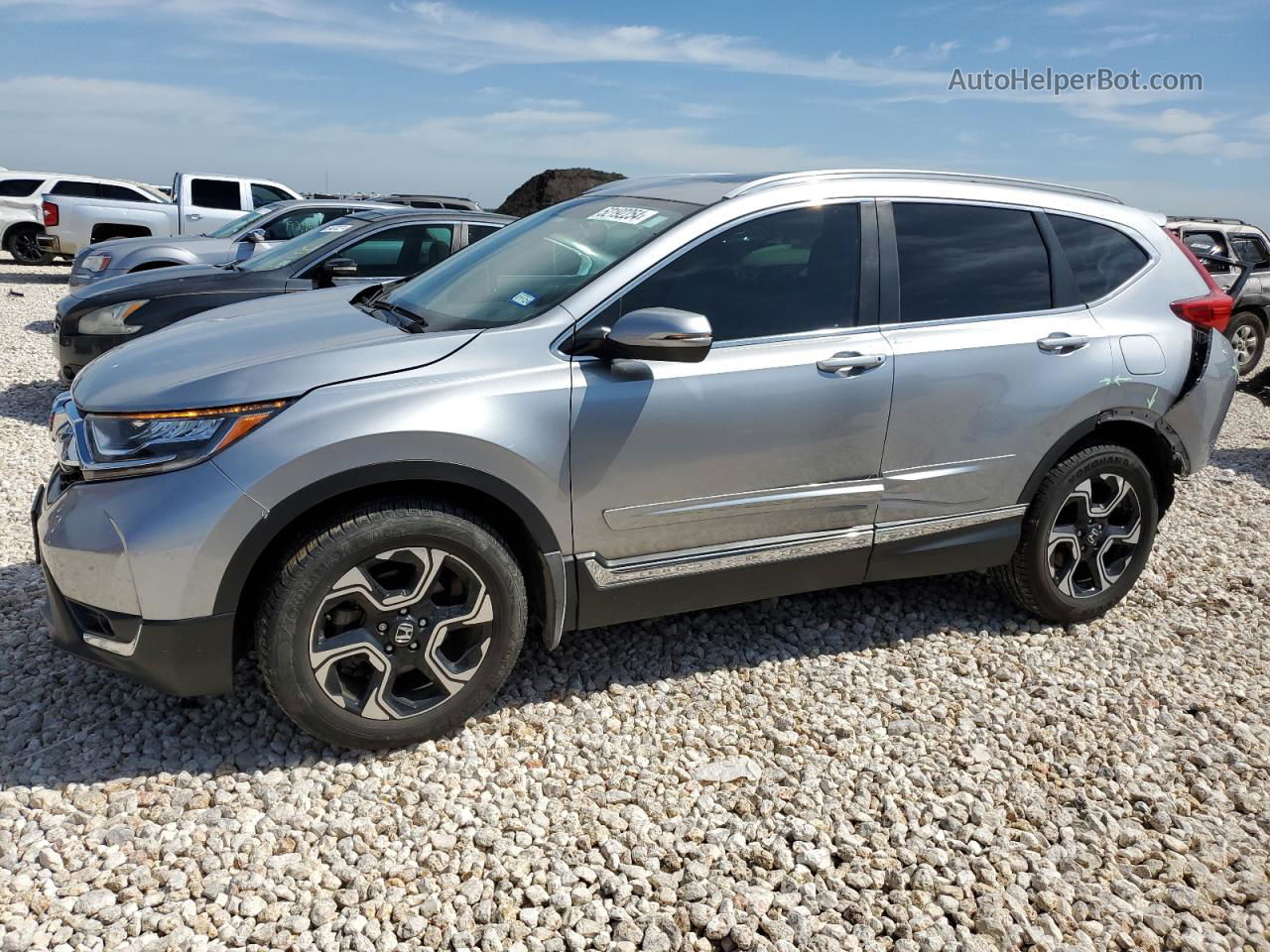 2017 Honda Cr-v Touring Silver vin: 2HKRW2H96HH642371