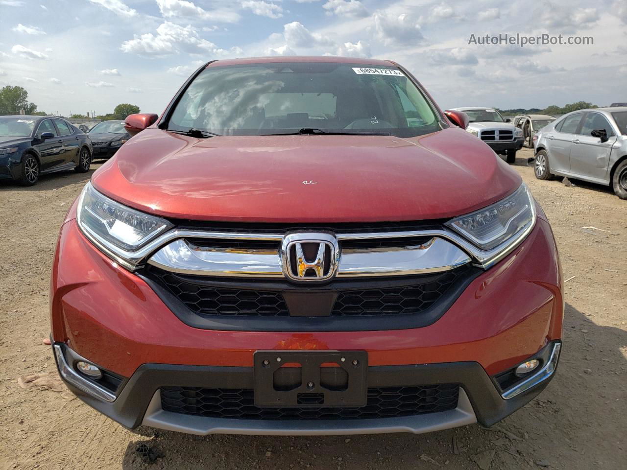 2019 Honda Cr-v Touring Red vin: 2HKRW2H96KH612018