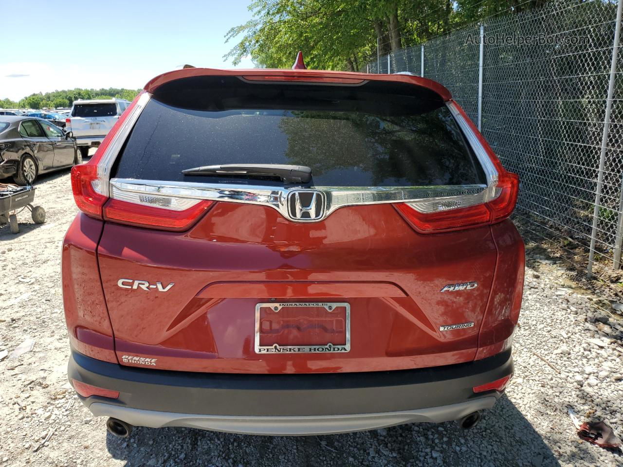 2019 Honda Cr-v Touring Maroon vin: 2HKRW2H96KH637081