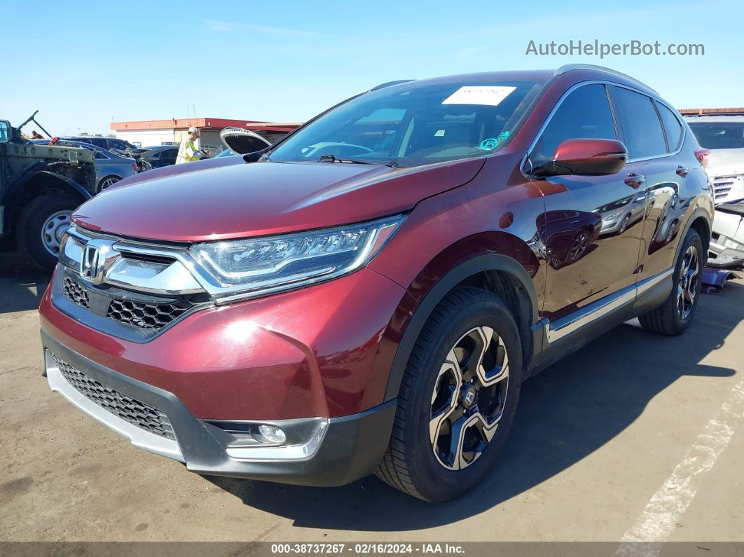 2017 Honda Cr-v Touring Burgundy vin: 2HKRW2H97HH637535