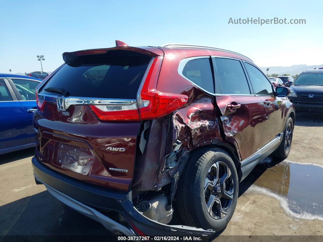 2017 Honda Cr-v Touring Burgundy vin: 2HKRW2H97HH637535