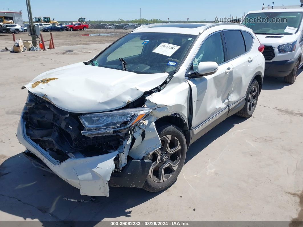 2017 Honda Cr-v Touring White vin: 2HKRW2H97HH639589