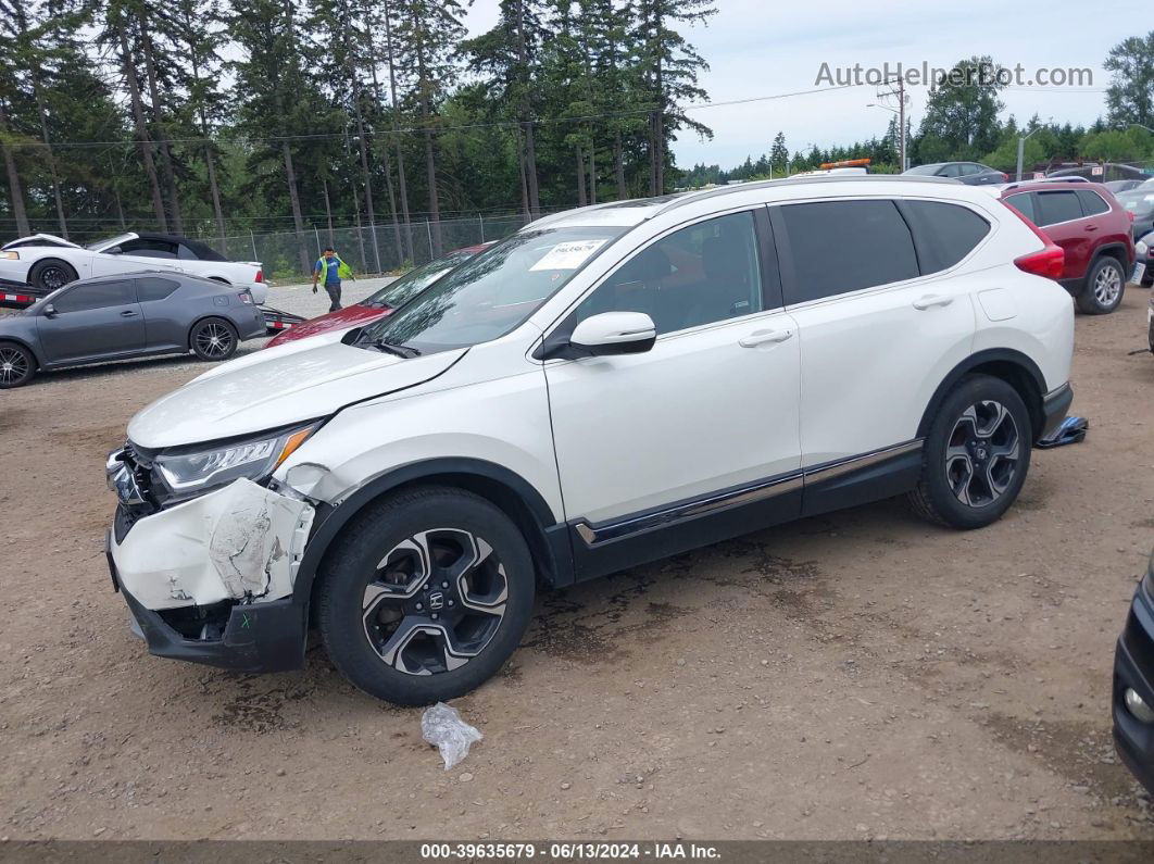 2017 Honda Cr-v Touring White vin: 2HKRW2H97HH674147