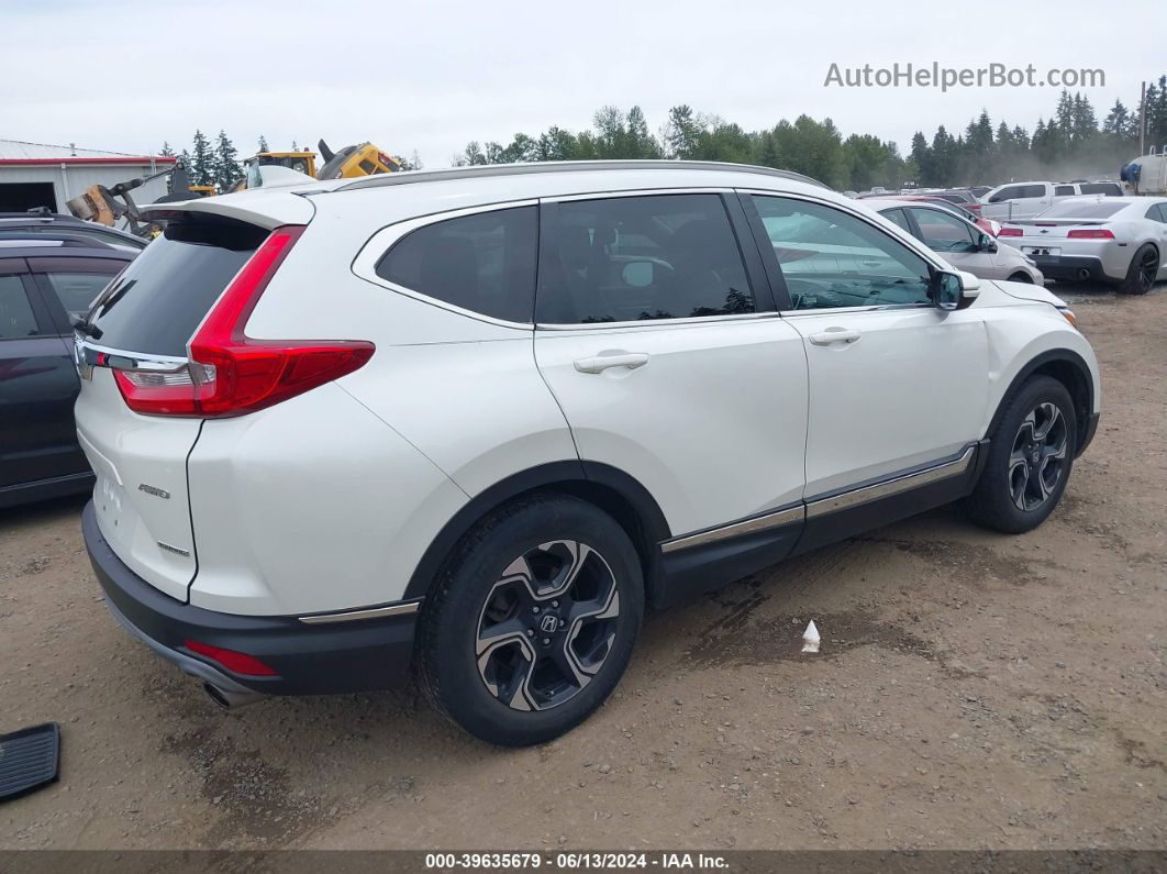 2017 Honda Cr-v Touring White vin: 2HKRW2H97HH674147