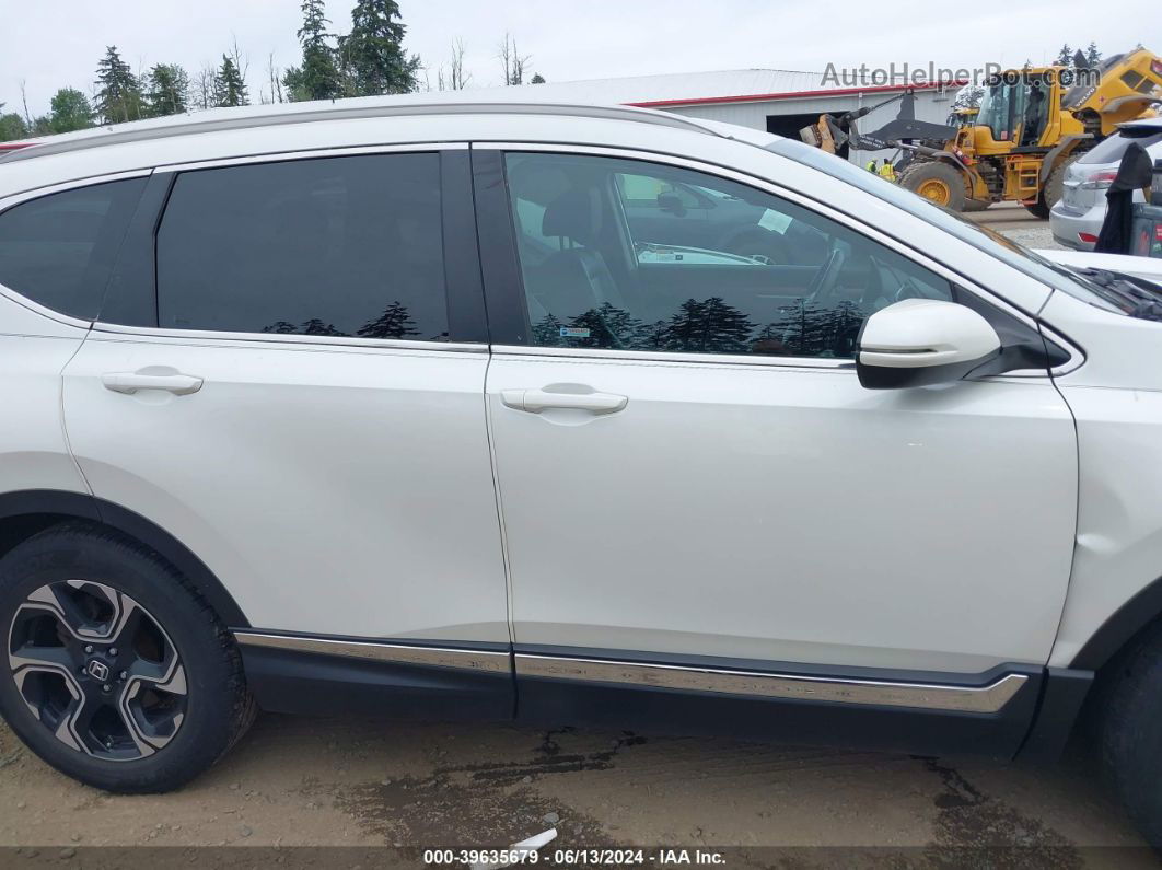 2017 Honda Cr-v Touring White vin: 2HKRW2H97HH674147