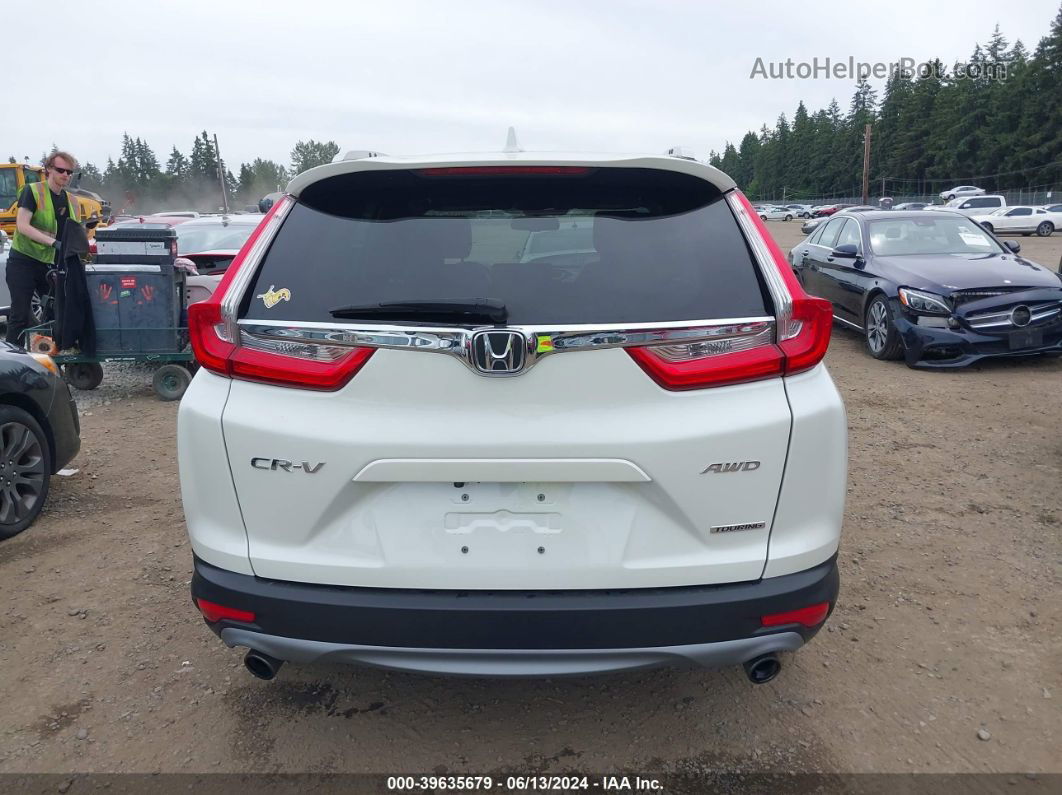 2017 Honda Cr-v Touring White vin: 2HKRW2H97HH674147