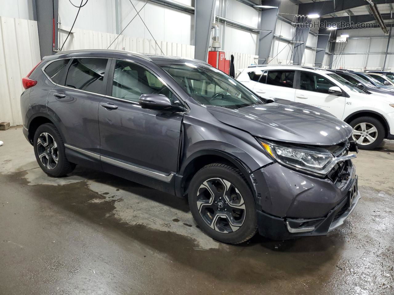 2017 Honda Cr-v Touring Gray vin: 2HKRW2H98HH612482