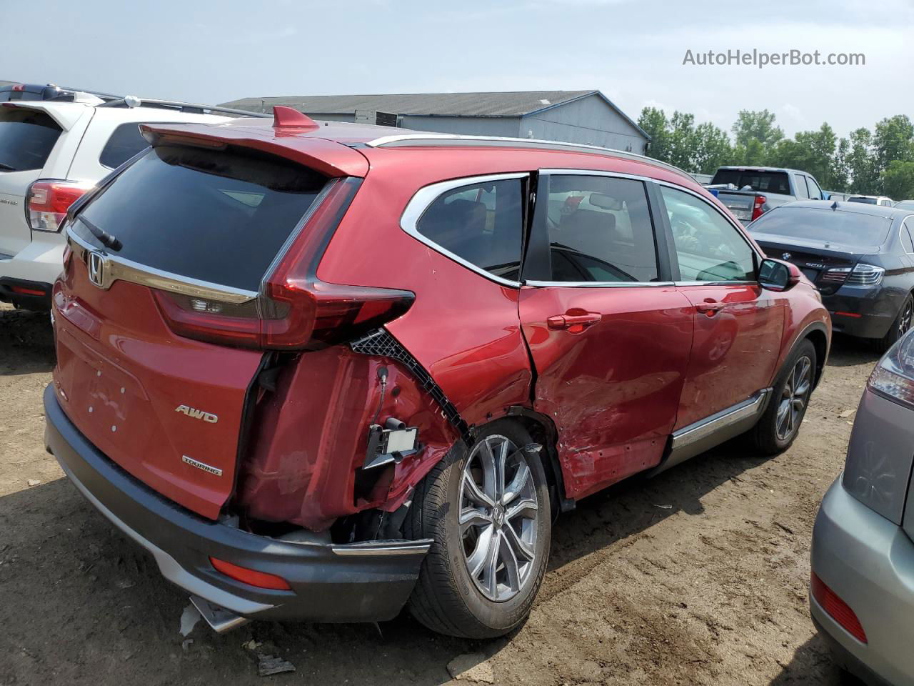 2020 Honda Cr-v Touring Red vin: 2HKRW2H98LH662582