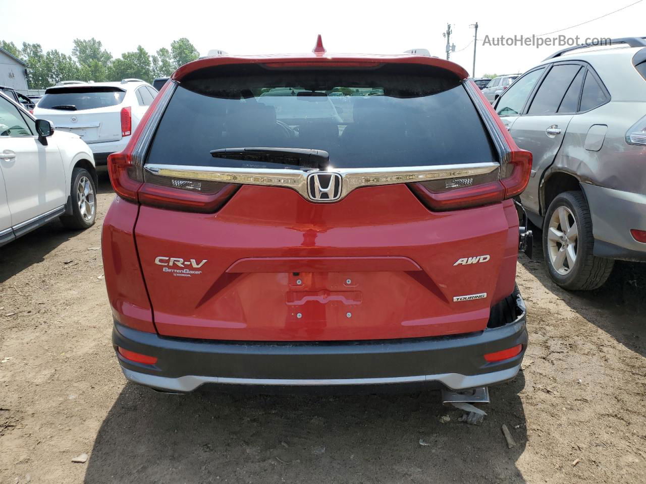 2020 Honda Cr-v Touring Red vin: 2HKRW2H98LH662582