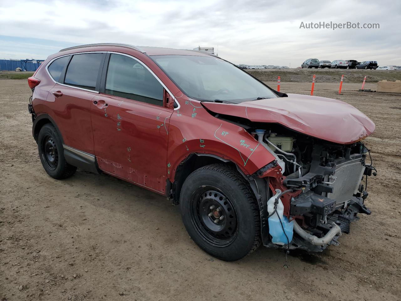 2017 Honda Cr-v Touring Red vin: 2HKRW2H9XHH120567