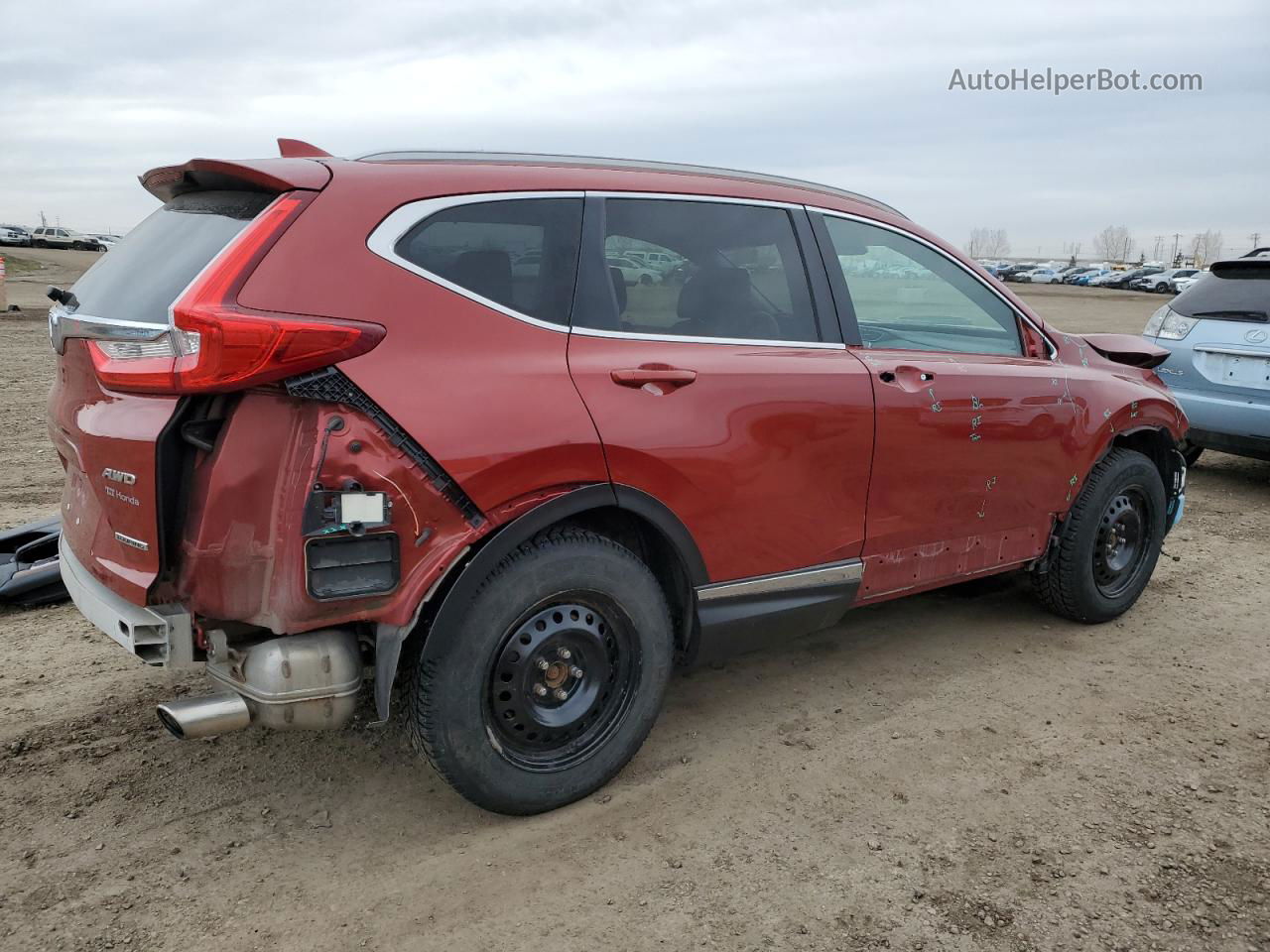 2017 Honda Cr-v Touring Red vin: 2HKRW2H9XHH120567