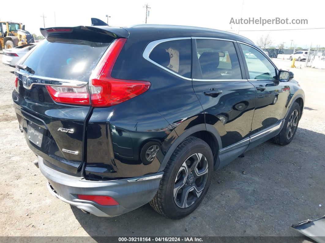 2017 Honda Cr-v Touring Black vin: 2HKRW2H9XHH601970