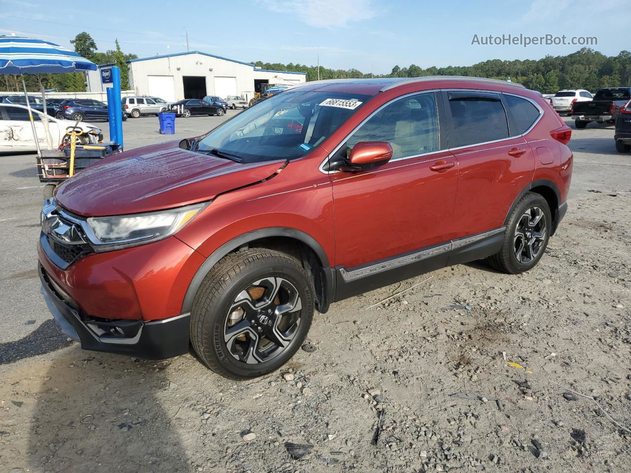 2018 Honda Cr-v Touring Red vin: 2HKRW2H9XJH632285