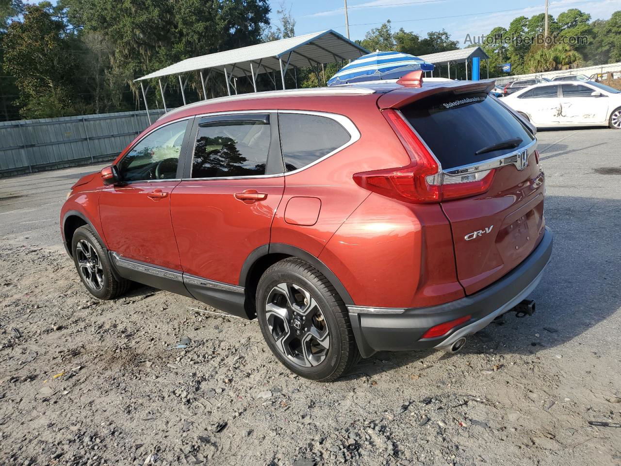 2018 Honda Cr-v Touring Red vin: 2HKRW2H9XJH632285