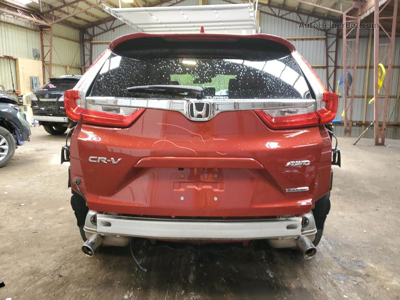 2019 Honda Cr-v Touring Red vin: 2HKRW2H9XKH141930