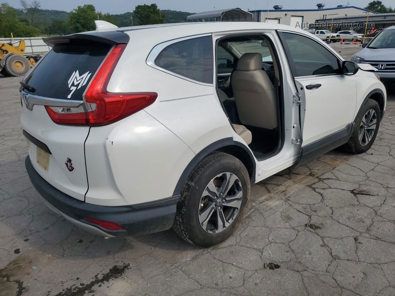 2019 Honda Cr-v Lx White vin: 2HKRW5H31KH407106