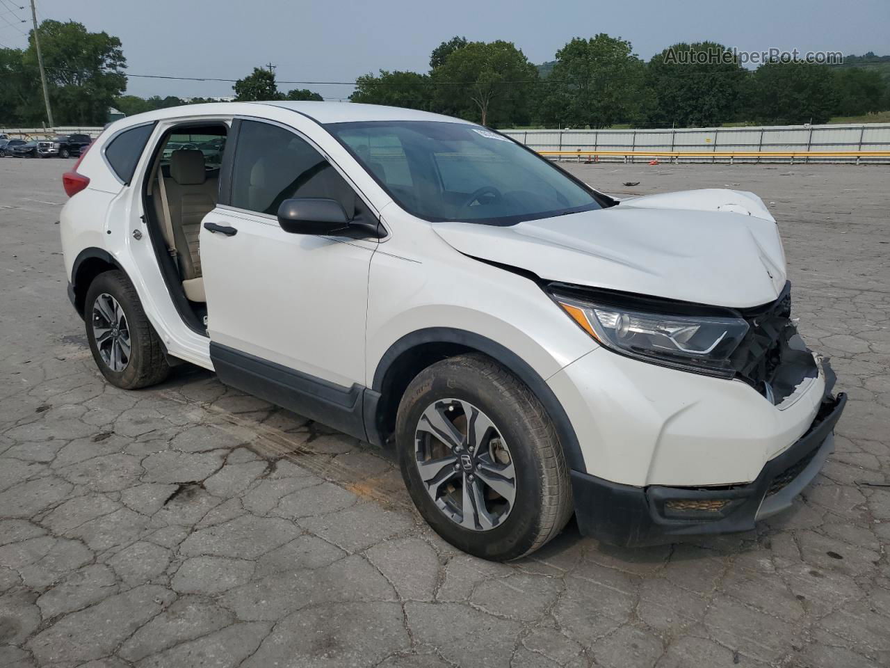 2019 Honda Cr-v Lx White vin: 2HKRW5H31KH407106