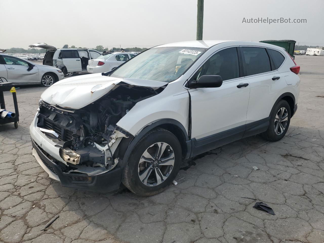 2019 Honda Cr-v Lx White vin: 2HKRW5H31KH407106