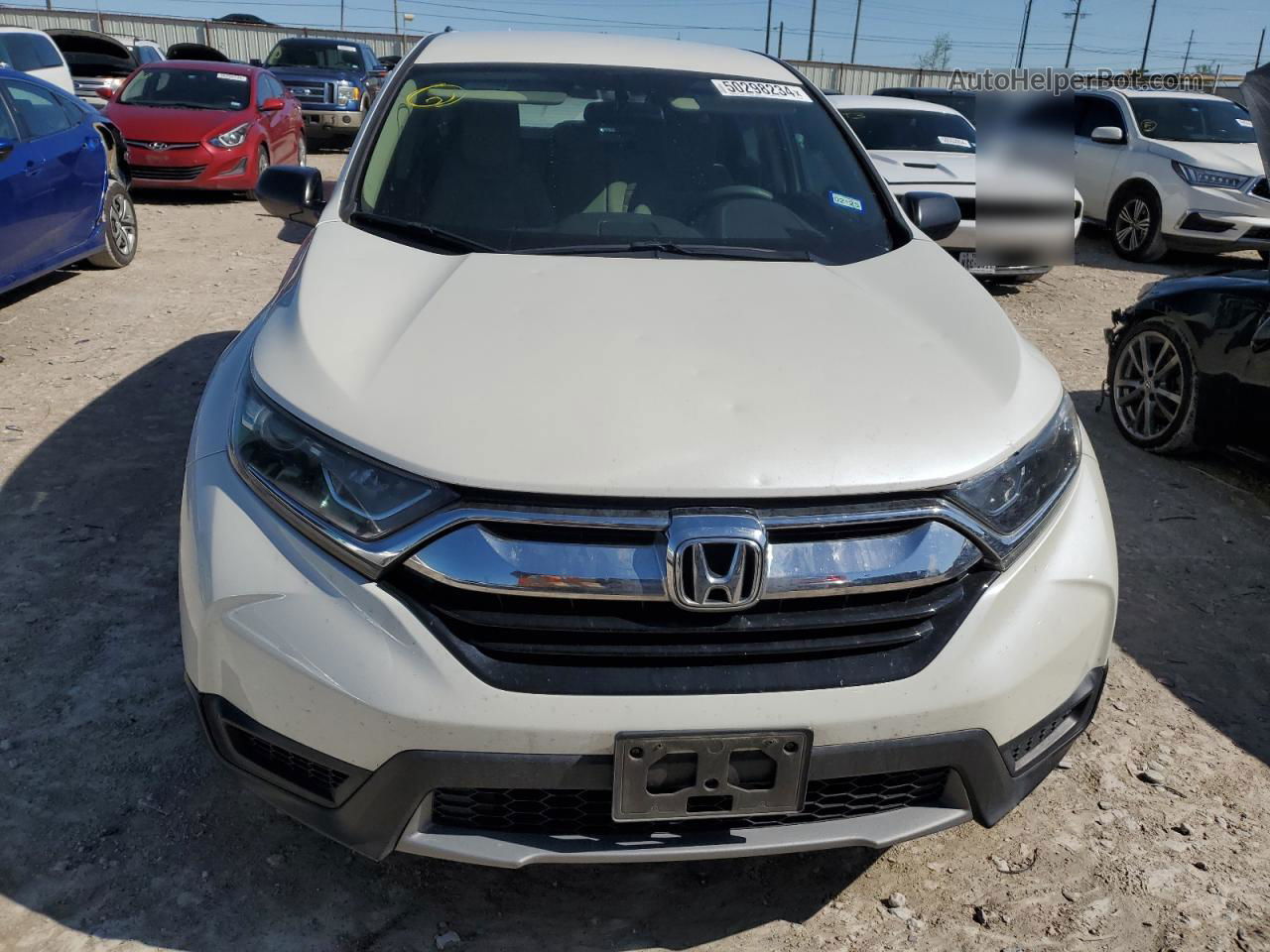 2017 Honda Cr-v Lx White vin: 2HKRW5H32HH401582