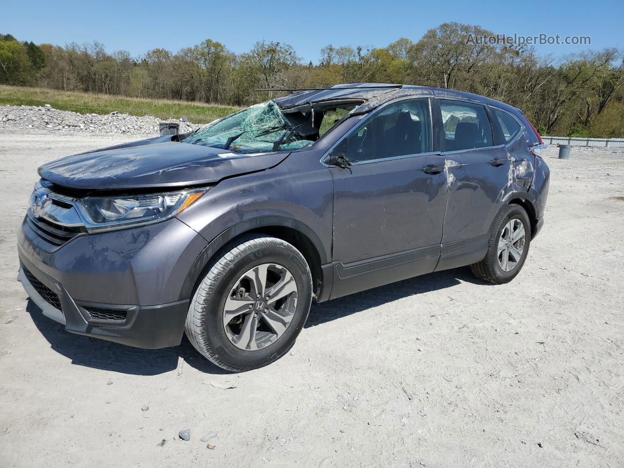 2018 Honda Cr-v Lx Gray vin: 2HKRW5H32JH401684