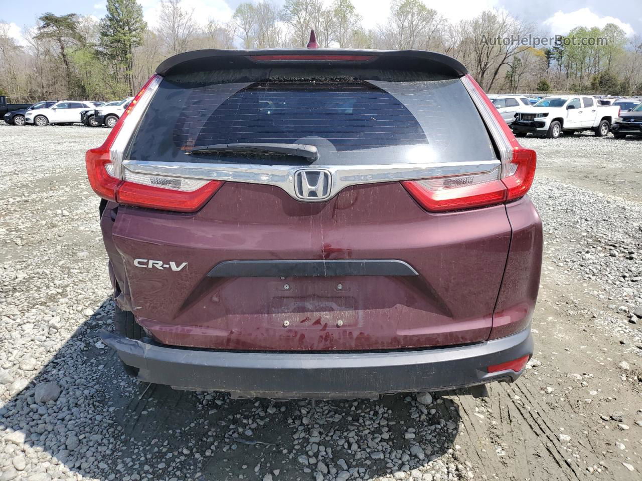 2019 Honda Cr-v Lx Maroon vin: 2HKRW5H32KH410905