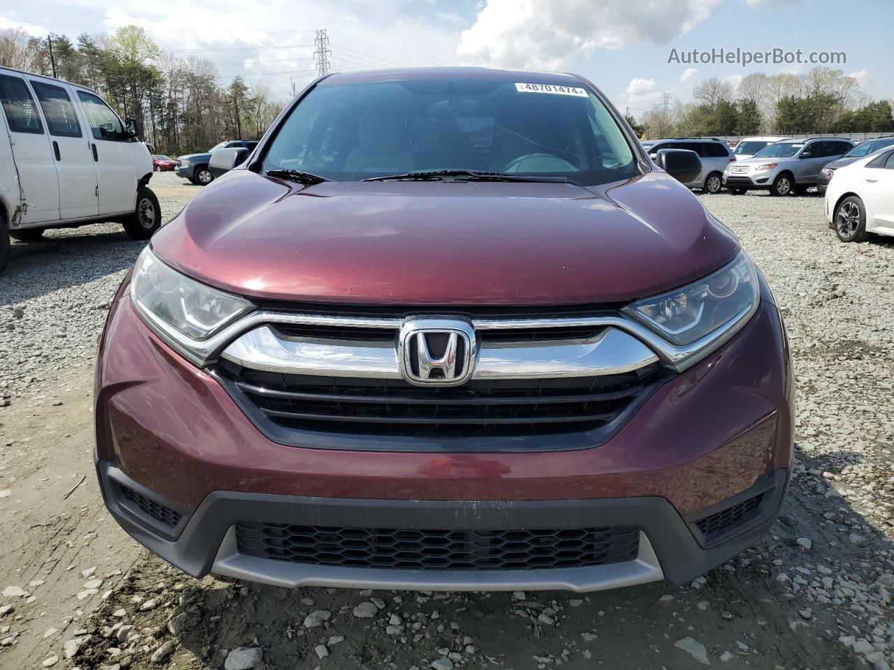 2019 Honda Cr-v Lx Maroon vin: 2HKRW5H32KH410905