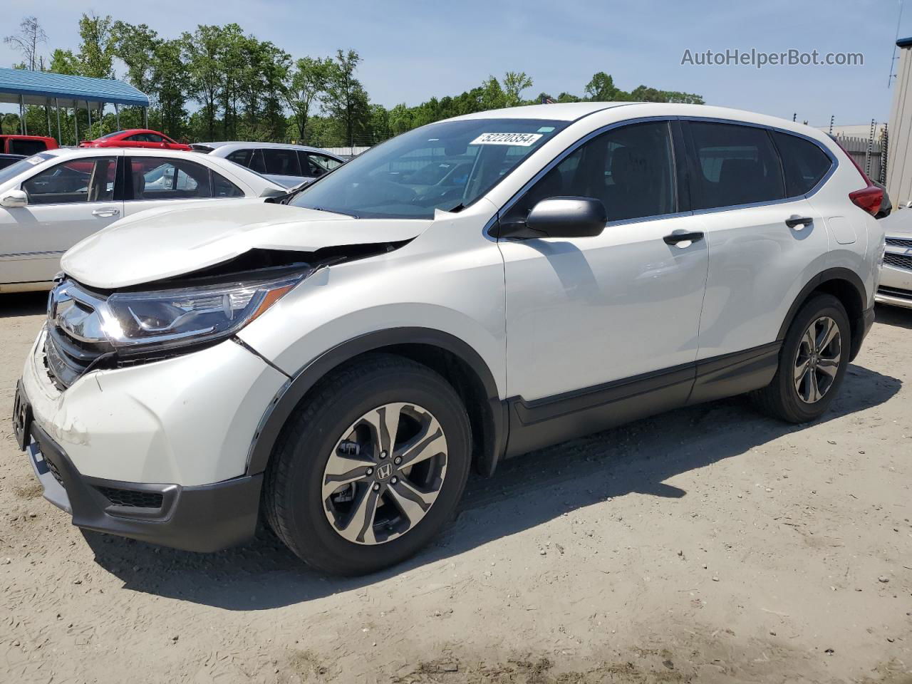 2017 Honda Cr-v Lx White vin: 2HKRW5H33HH402661