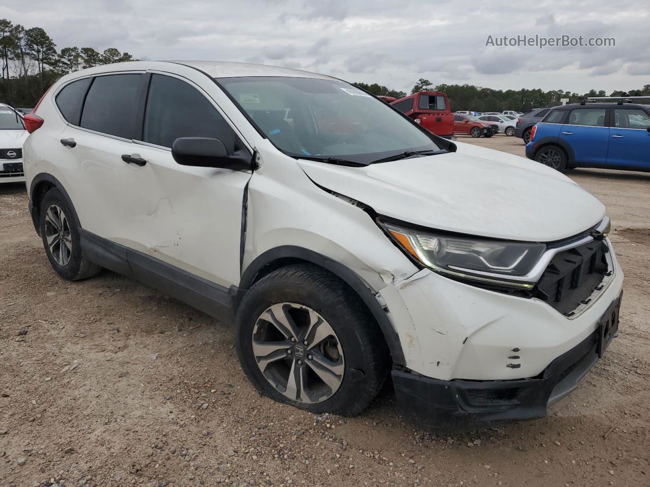 2017 Honda Cr-v Lx White vin: 2HKRW5H33HH402952