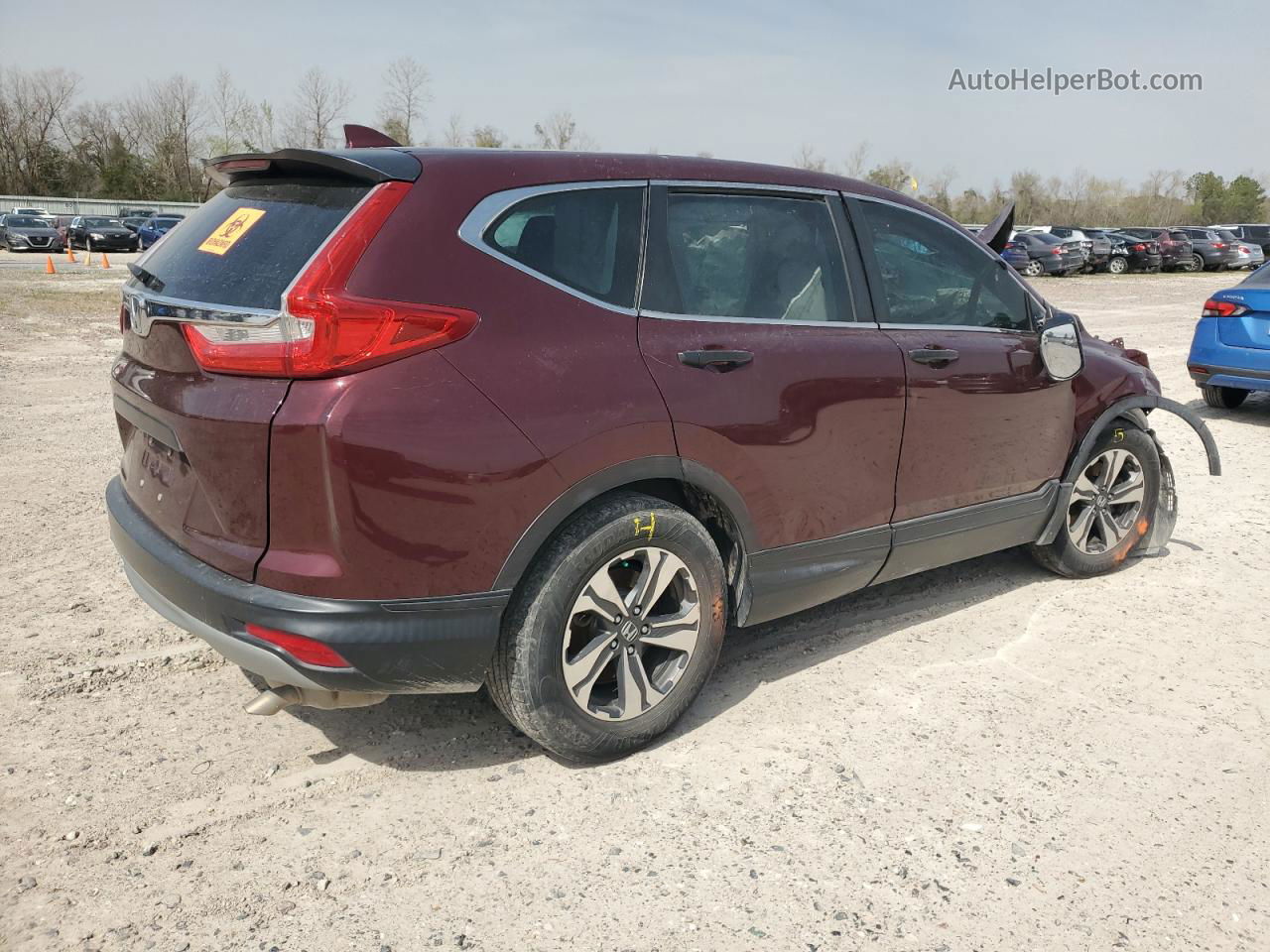 2018 Honda Cr-v Lx Burgundy vin: 2HKRW5H33JH411981