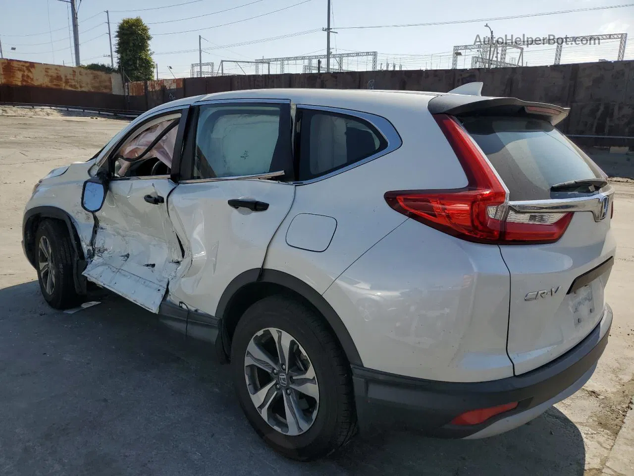 2017 Honda Cr-v Lx White vin: 2HKRW5H34HH402183