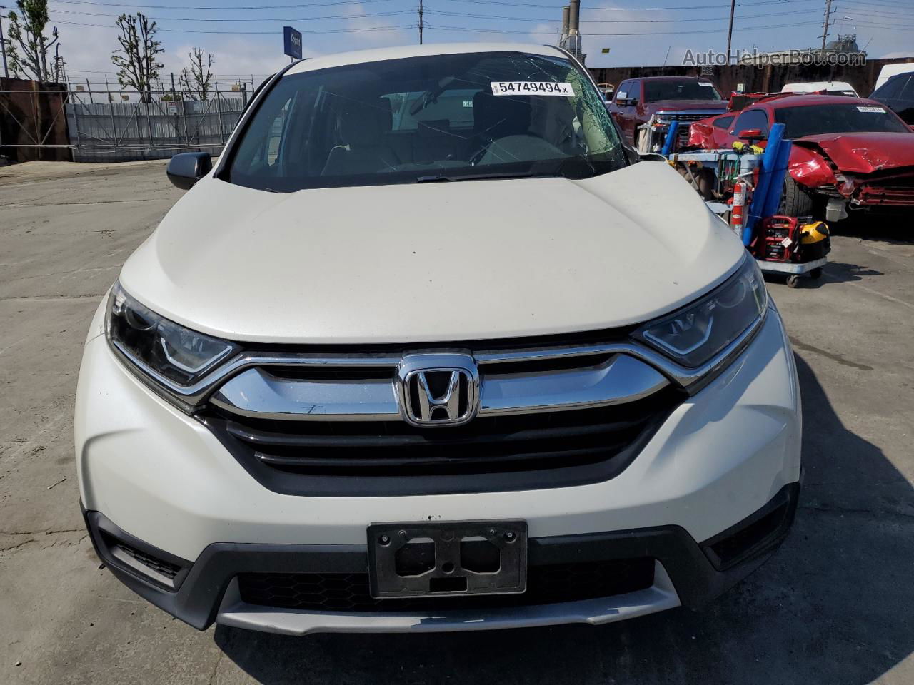 2017 Honda Cr-v Lx White vin: 2HKRW5H34HH402183