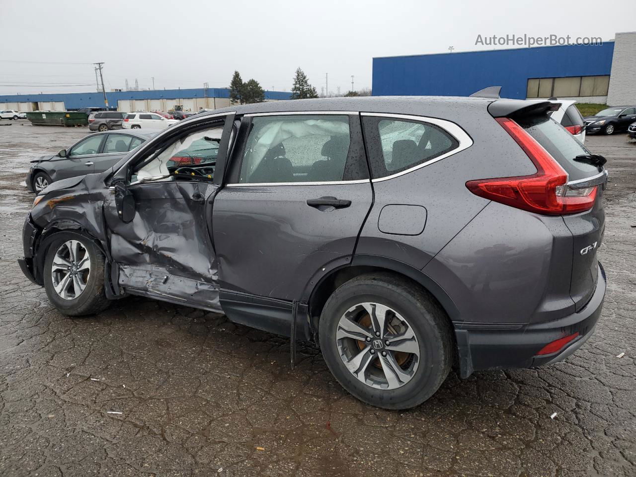 2019 Honda Cr-v Lx Gray vin: 2HKRW5H34KH406158