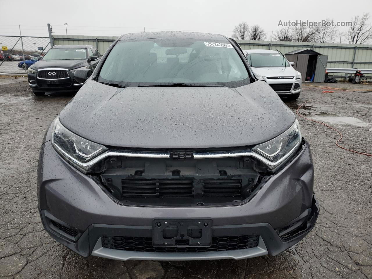 2019 Honda Cr-v Lx Gray vin: 2HKRW5H34KH406158